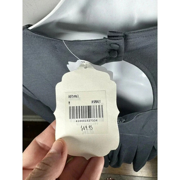 Altar’d State Size M Mini Fit Flare Dress Long Sleeve CUTOUT BACK Light Gray - Picture 5 of 11